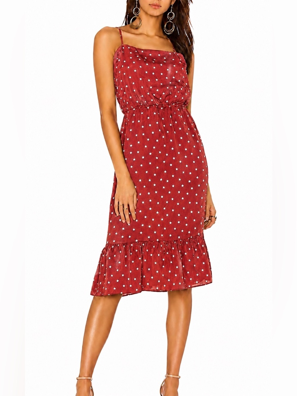 Lovers + Friends Basil Star print midi dress, XS